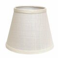 Estallar 12 in. White Empire Hardback Slanted Linen Lampshade - Washer Fitter ES3107073